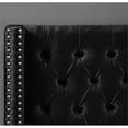 thumbnail image 3 of Meridian Furniture Aiden Solid Wood Tufted Velvet Wing Back Twin Bed in Black, 3 of 5