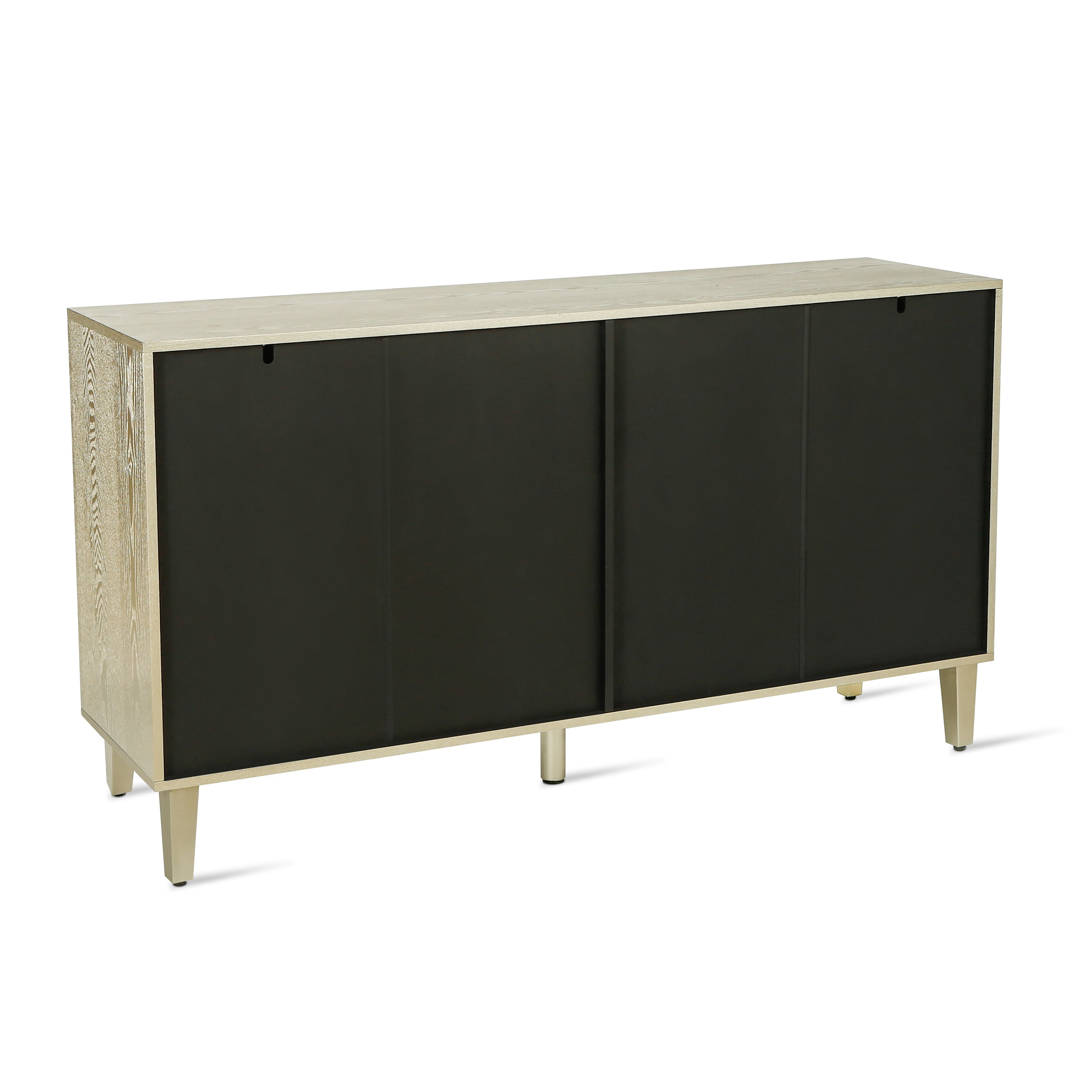Euroco Modern Farmhouse Sideboard Buffet Cabinet with Storage & 4 Doors,59.8" Wood Coffee Bar Cabinet with Shelves for Kitchen Living Room,Champagne