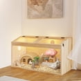 thumbnail image 6 of Coziwow Wooden Hamster Cage Small Animals House for Guinea Pigs Chinchillas W/ Acrylic Boards, 6 of 10