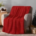 thumbnail image 2 of Red Watercolor Throw Blanket Flannel Fleece Throws, Modern Minimalist Style Lightweight Super Soft Warm Blankets for Couch Sofa Bed All Season Use, 40x50 in, 2 of 9
