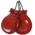 thumbnail image 1 of HLONK Finger Castanet Percussion Instrument Musical Instruments Castanets Wooden Toddler Educational Kids Child Parent-child, 1 of 6