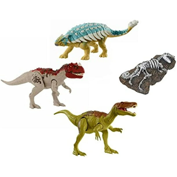 Camp Cretaceous Dinosaur Roar Attack Bundle - 3 Jurassic World Figures ...