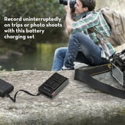 RAVPOWER RP-BC002 Battery Charger & 2 Rechargeable Li-ion Battery For Nikon PB28