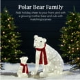 thumbnail image 3 of Best Choice Products Large Lighted Polar Bear Family w/ 145 Pre-Strung LED Lights, Zip Ties, Ground Stakes - Red/White, 3 of 8