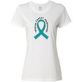 thumbnail image 3 of Inktastic Ovarian Cancer Awareness Ribbon Women's T-Shirt, 3 of 5