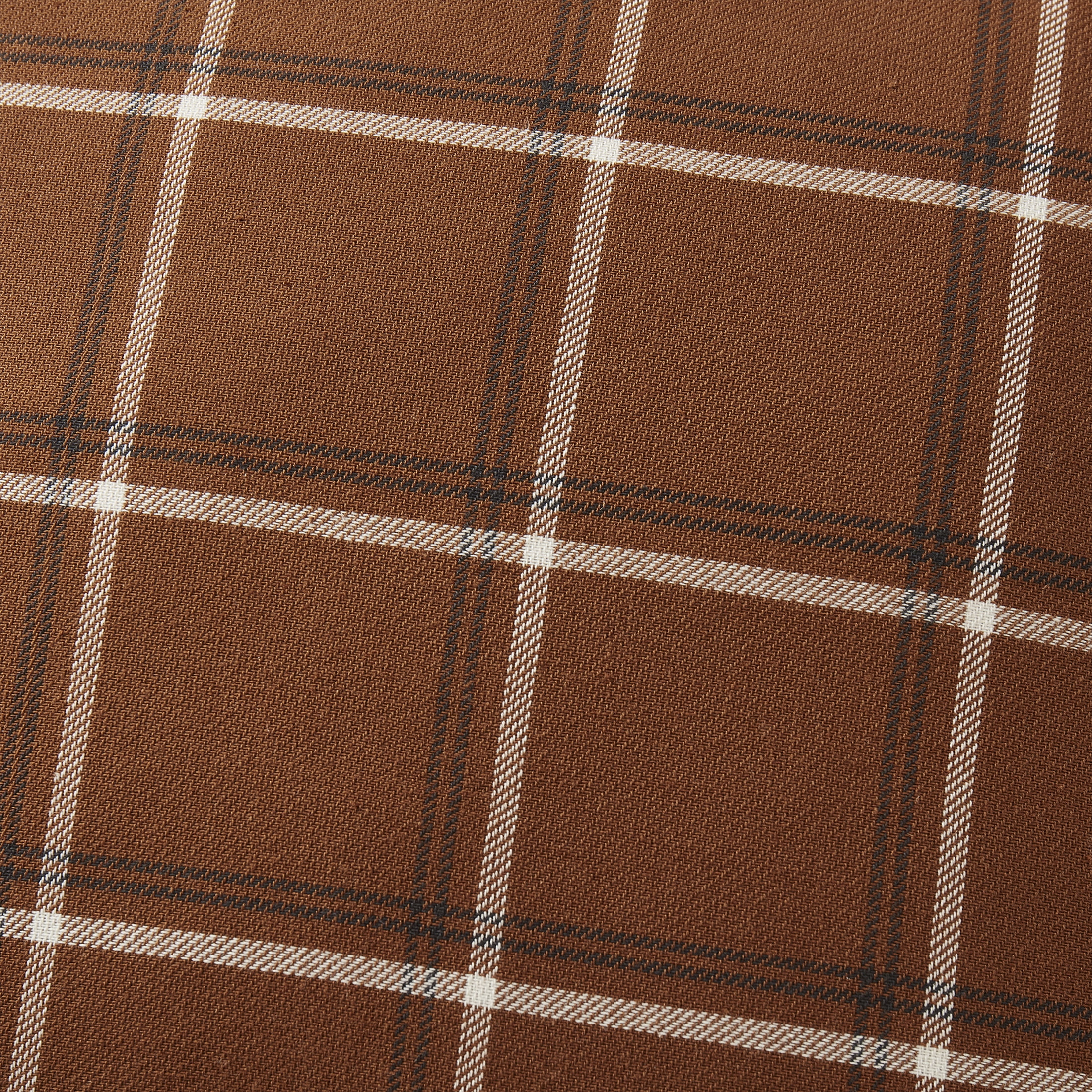 My Texas House 18" x 18" Micah Ginger Harvest Plaid Decorative Pillow