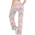 thumbnail image 5 of Women's Tribal Ethnic Zig Zag Pajama Pants, Casual Pajama Bottoms Lounge Pants Wide Leg, 5 of 7