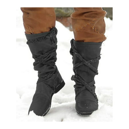Men Leather Knee High Boots Cosplay Viking Boots