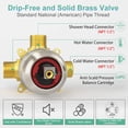 thumbnail image 4 of Magnetic Shower Faucet Set 8-Spray 2-in-1 Dual Shower Head with Handheld Combo Single-Handle Faucet with Valve and Trim Kit, Brushed Nickel, 4 of 7