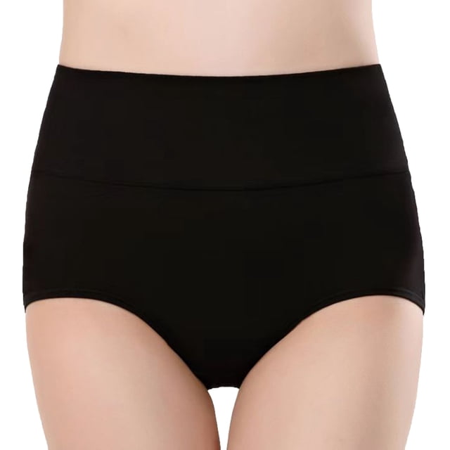 Ropa interior de cintura alta para mujer, bragas transpirables, suaves y elásticas con control de abdomen y cobertura total.