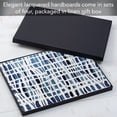 thumbnail image 4 of CounterArt "Indigo Wavy Lines" Hardboard Tabletop Placemats 4-Pack, 4 of 7