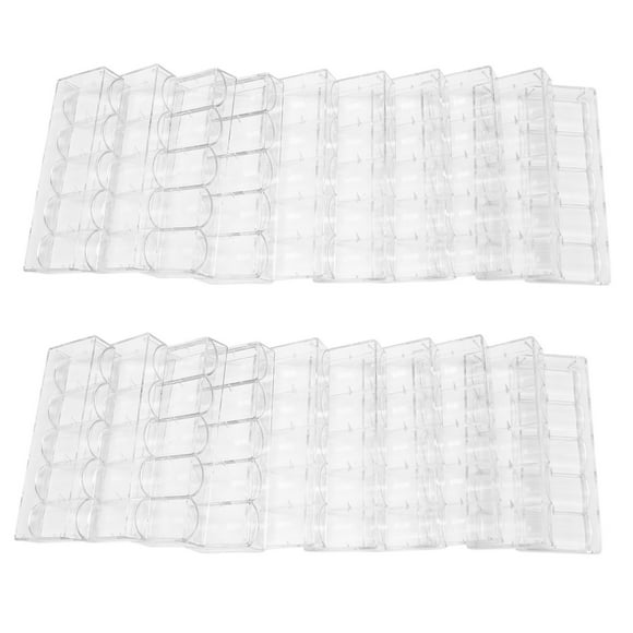 20Pcs Professional Acrylic Poker Chips 200 Chip Trays (Without Cover)