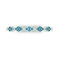 thumbnail image 1 of 0.1 ct Brilliant Round Cut Simulated Turquoise 14k White Gold Stackable Band SZ 10.5, 1 of 6