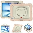 thumbnail image 5 of for iPad Air 11 2024 Kids Case Heavy Duty Rugged Shockproof Silicone Hybrid Protective Case Cover Stand + Pencil Holder + Screen Protector for iPad Air 11 2024 - Rosegold, 5 of 8