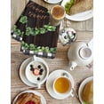 thumbnail image 4 of Spring Eucalyptus Leaves Kitchen Dish Towels for Drying Dishes Set of 3, Farmhouse Botanical Brown Wood Waffle Weave Microfiber Hand Tea Bathroom Towels Quick Dry & Absorbent Towel 15.7x23.6, 4 of 7