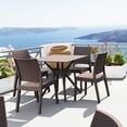 thumbnail image 4 of Luxury Commercial Living 31.5" Brown Solid Square Patio Dining Table, 4 of 7