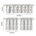 thumbnail image 6 of Kitchen Curtains 24 Inch Short - 3 Panel Set, Shark Whale Dolphin Ocean Theme, Rod Pocket Window Curtain, 100% Polyester for Nautical Farmhouse Kitchen, Easy Wash, 6 of 6