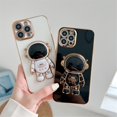 thumbnail image 2 of 3D Nuevo Astronauta Soporte Plateado Funda De Teléfono Para iPhone 11 12 13 14 Pro Max Cámara Lente Protección Silicona, 2 of 4