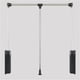 thumbnail image 1 of Barras de armario extraíbles, barras de armario plegables, barras telescópicas laterales para guardar ropa en armarios y armarios. (660-890 mm),Black, 1 of 2