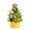 Yellow, variant on Mini Christmas Tree, Flocked Christmas Tree, Small Artificial White Christmas Tree with LED Lights for Desktop Decor, 17.71 Inch Tabletop Christmas Decoration for Home Office Kitchen