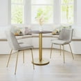 thumbnail image 5 of Alto Bistro Table Brown & Gold Dining Table, Modern Style, Faux Wood MDF round shape tabletop, Steel, Indoor Dining, 5 of 11