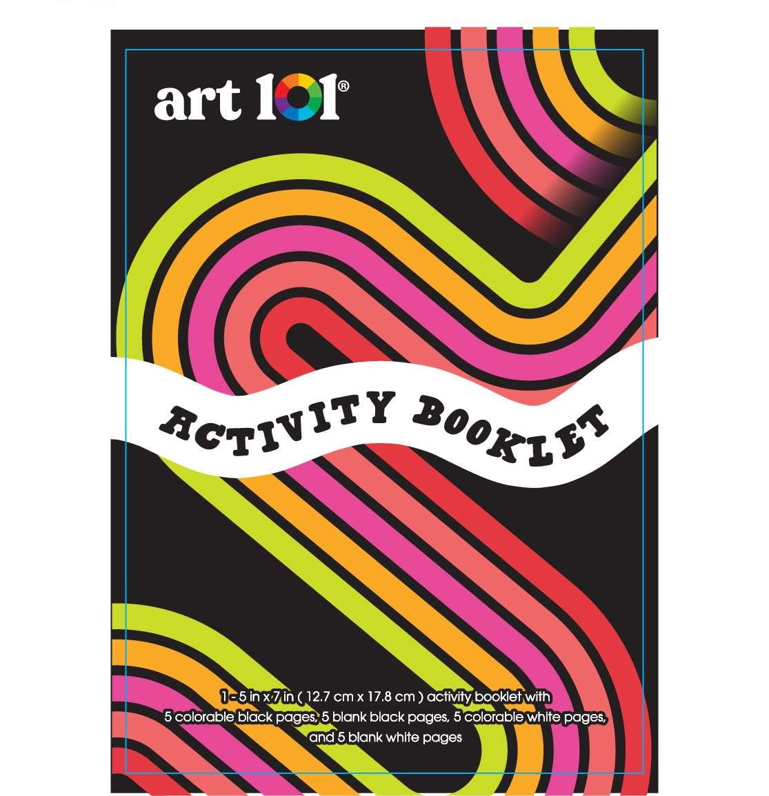 Art 101 Neon Art Activity Case, 32 Piece Coloring Set, for Child Ages 8+