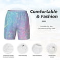 thumbnail image 5 of Lsque Mens Swim Trunks Fantasy Gradient Pattern - Bathing Suit Compression Liner - Beach Swim Shorts Swimwear - (S-3XL) - Stretch Quick Dry -3X-Large, 5 of 9