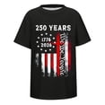 thumbnail image 3 of America 250 Boys Casual Graphic Shirt Anniversary Print Soft Tee Boys 4Th of July Shirt Black 2-3 Years, 3 of 5