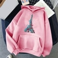 thumbnail image 4 of Sweat à Capuche pour Femmes Mode Femmes Décontracté Imprimé T-shirt à Manches Longues Chemisier Col Rond Casual Tops Pull-Over Cordon de Serrage Sweatshirt, 4 of 4