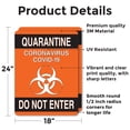 thumbnail image 2 of (2 Pack) Quarantine Do Not Enter 2 OSHA Notice Sign 18 Inch X 24 Inch Vinyl Label Decal Sticker Weather Resistant, UV Protected for Workplace, Business, and Construction Site, Made in the USA, 2 of 7