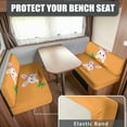 thumbnail image 2 of XYZCANDO Rabbit Carrot RV Dinette Cushion Covers Loveseat Slipcovers Stretchable Furniture Covers Easy to Install Easter Camper Decor 2 Seat Sofa Cover 1 Backrest Cover and 1 Bench Cover Orange, 2 of 7