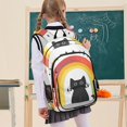 thumbnail image 7 of FORMRS School Backpack 17" Student Travel Bag with Laptop Compartment, Black Cat Rainbow, 7 of 7