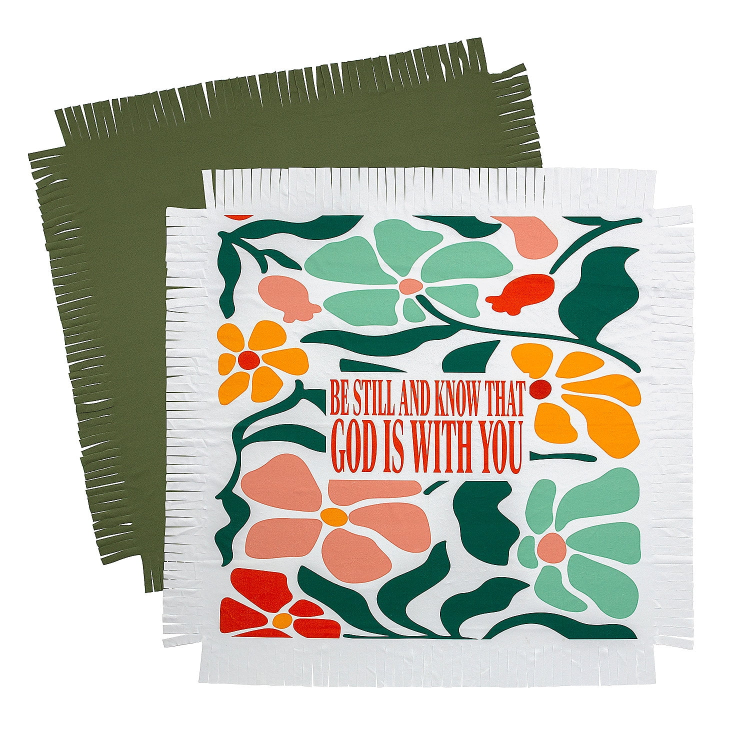 Fun Express 54" Religious Be Still & Know that God is with You Fleece Tied Throw Craft Kit - Makes 1