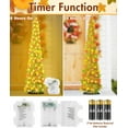 thumbnail image 2 of FT Lighted Fall Pop Up Tree Artificial Tinel Maple Tree with LED Lights Timer Battery Operated Collapsible Pencil Tinsel Trees for Fall Harvest Thanksgiving Front Porch Home Decor, 2 of 8