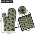 thumbnail image 6 of Green Bigfoot Pattern Kitchen Oven Mitt and Pot Holder Sets 2 Pcs for Baking, Cooking and Grilling, Heat Resistant Up To 392 °F, 6 of 7