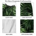 thumbnail image 4 of luoweisi Men's Beach Shorts Quick Dry Swim Trunks with Mesh Lining Tropical Leaves M, 4 of 5
