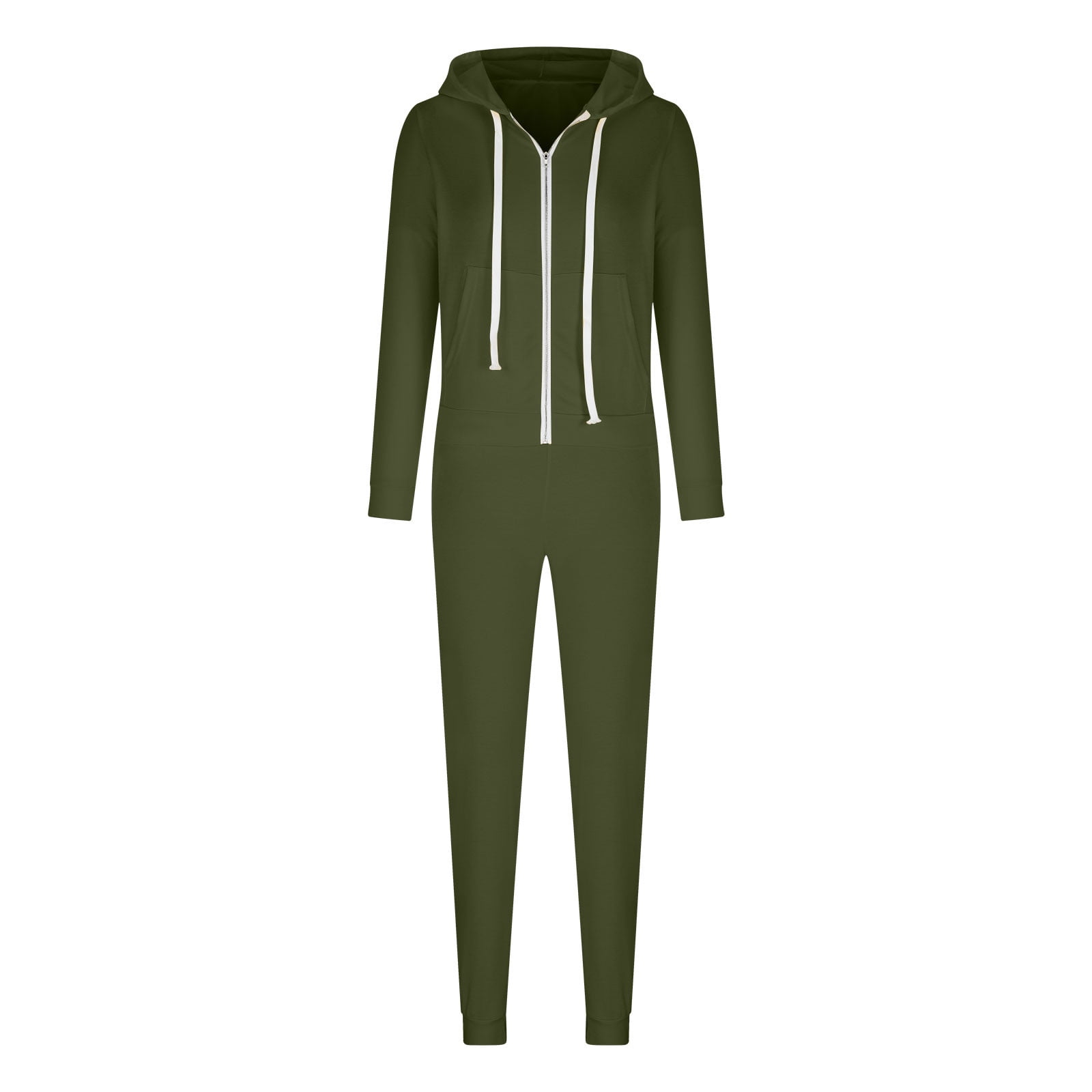 Plus Size Two Piece Sets for Women M-5X Joggers Sweatsuits with Hoodie Pockets Zip-Up Long Sleeve Jackets Slim Pants Solid Tracksuits Outfits