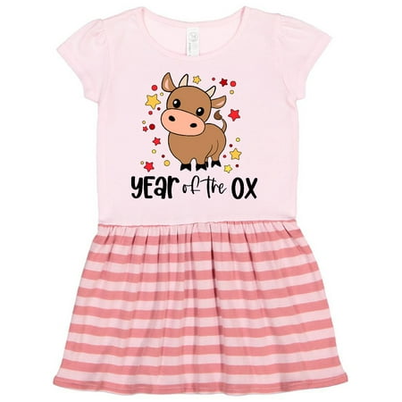 

Inktastic 2021 Year of the Ox Cute Gift Toddler Girl Dress