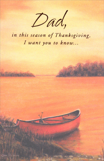 Freedom Greetings Rowboat Thanksgiving Card For Dad - Walmart.com