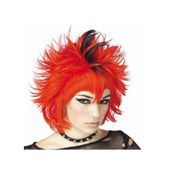 Women's Red & Black Mohawk Wig