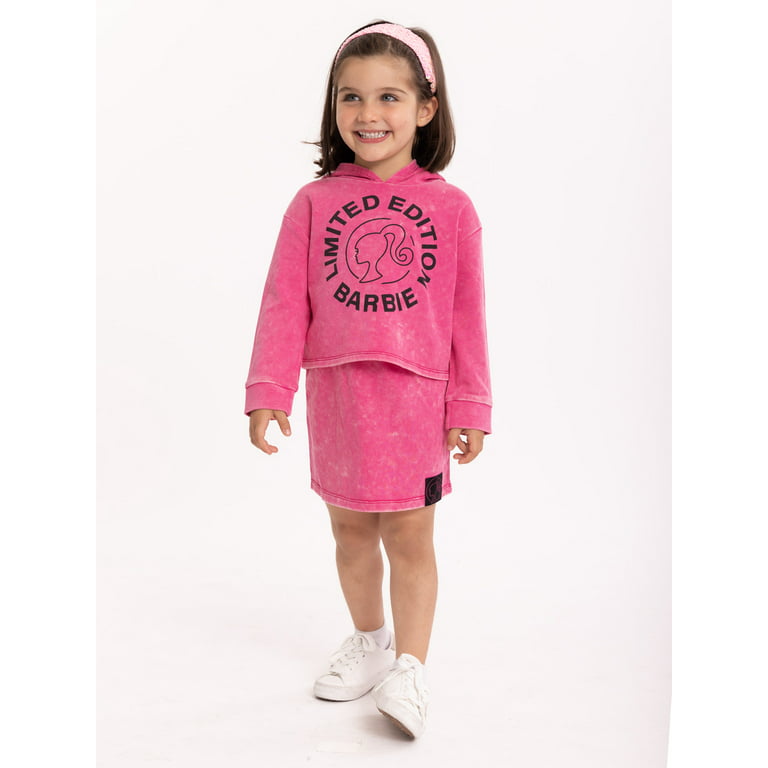  Barbie Toddler Girls Pullover Crossover Fleece Hoodie and Leggings  Outfit Set Blue/White 2T: Clothing, Shoes & Jewelry