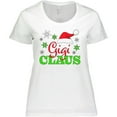 thumbnail image 3 of Inktastic Gigi Claus with Christmas Santa Hat and Snowflakes Women's Plus Size T-Shirt, 3 of 5