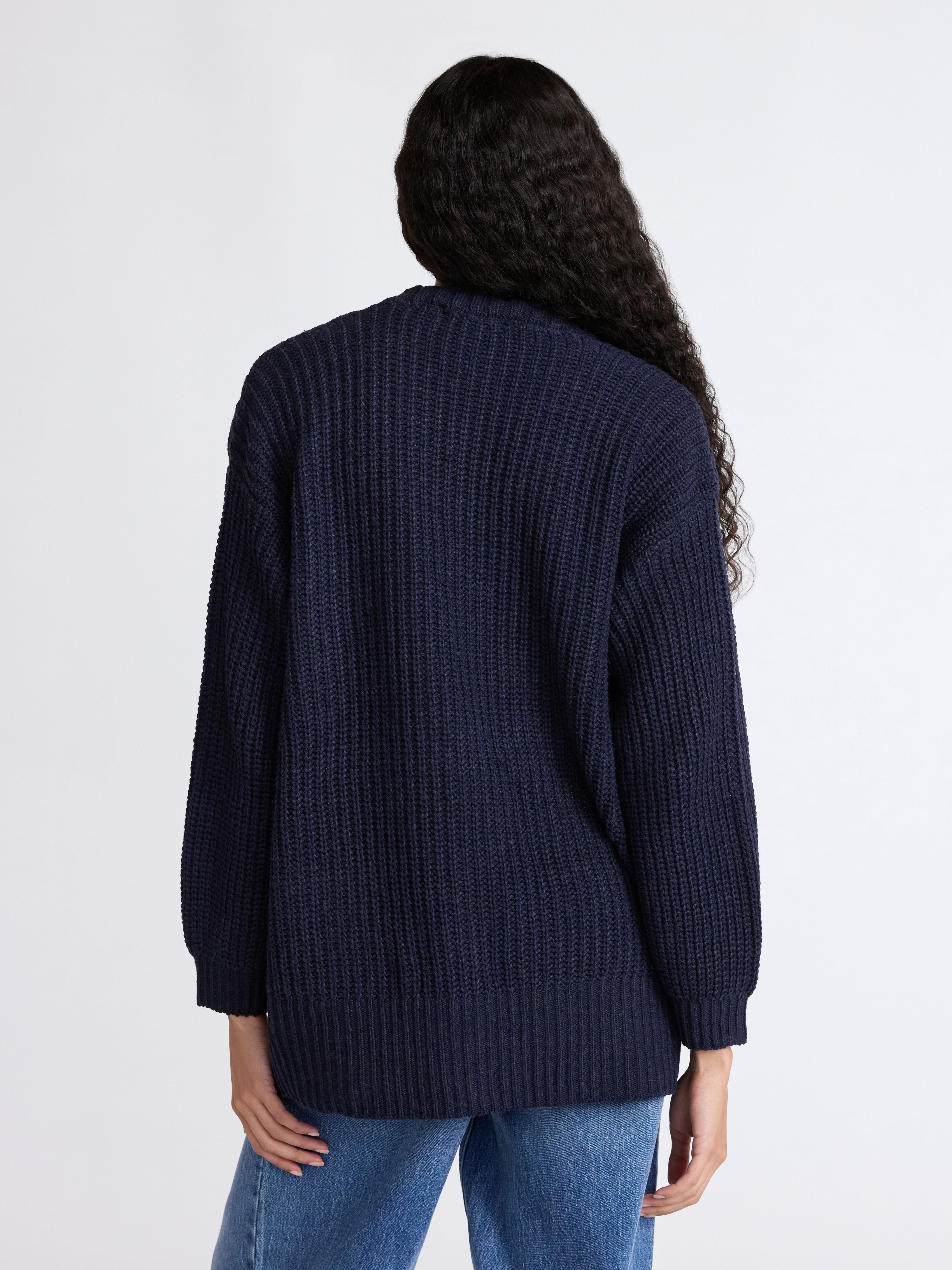 Free Assembly Women's Oversized Cable Cardigan Sweater with Long Sleeves, Midweight, Sizes XS-XXL