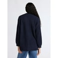 thumbnail image 3 of Free Assembly Women's Oversized Cable Cardigan Sweater with Long Sleeves, Midweight, Sizes XS-XXL, 3 of 5