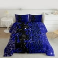 thumbnail image 2 of Feelyou Princess Blue Ribbon Bedding Comforter Set for Kids, Fashion Bowknot Bow-tie Twin Comforter Sets, Leopard Cheetah Print Reversible Bedding Set, Lightweight Room Decor, 2 Pieces, 2 of 8