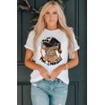 thumbnail image 3 of POGLIP T-Shirt Imprimé Graphique à Manches Courtes pour Femme Blanc Chauve-Souris Vache, 3 of 6