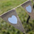 thumbnail image 4 of Fawoonu 13-Piece Flaxen Triangle Heart Flags with Jute Rope for Weddings, Parties, and Celebrations, 4 of 6