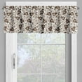 thumbnail image 4 of Ambesonne Earth Tones Valance & Curtain, Brown Flower Leaves, 55"x30", Dark Brown White, 4 of 6