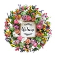 thumbnail image 2 of 18" Summer Fall Wreath for Front Door - Artificial Flower & Berry Wreath with Welcome Sign - All-Season Greenery Decor for Porch, Wall & Window, 2 of 7