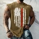 thumbnail image 2 of Summer Men's Solid Color Printed Sweat-absorbing Breathable Shoulder Expanding Sleeveless Vest L, 2 of 5